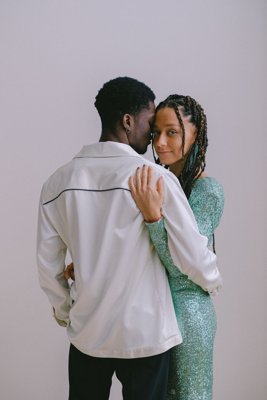Couple enlacé